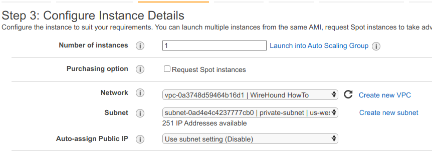 The instance details tab for Host B